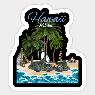 Aloha Hawaii Surf Sticker